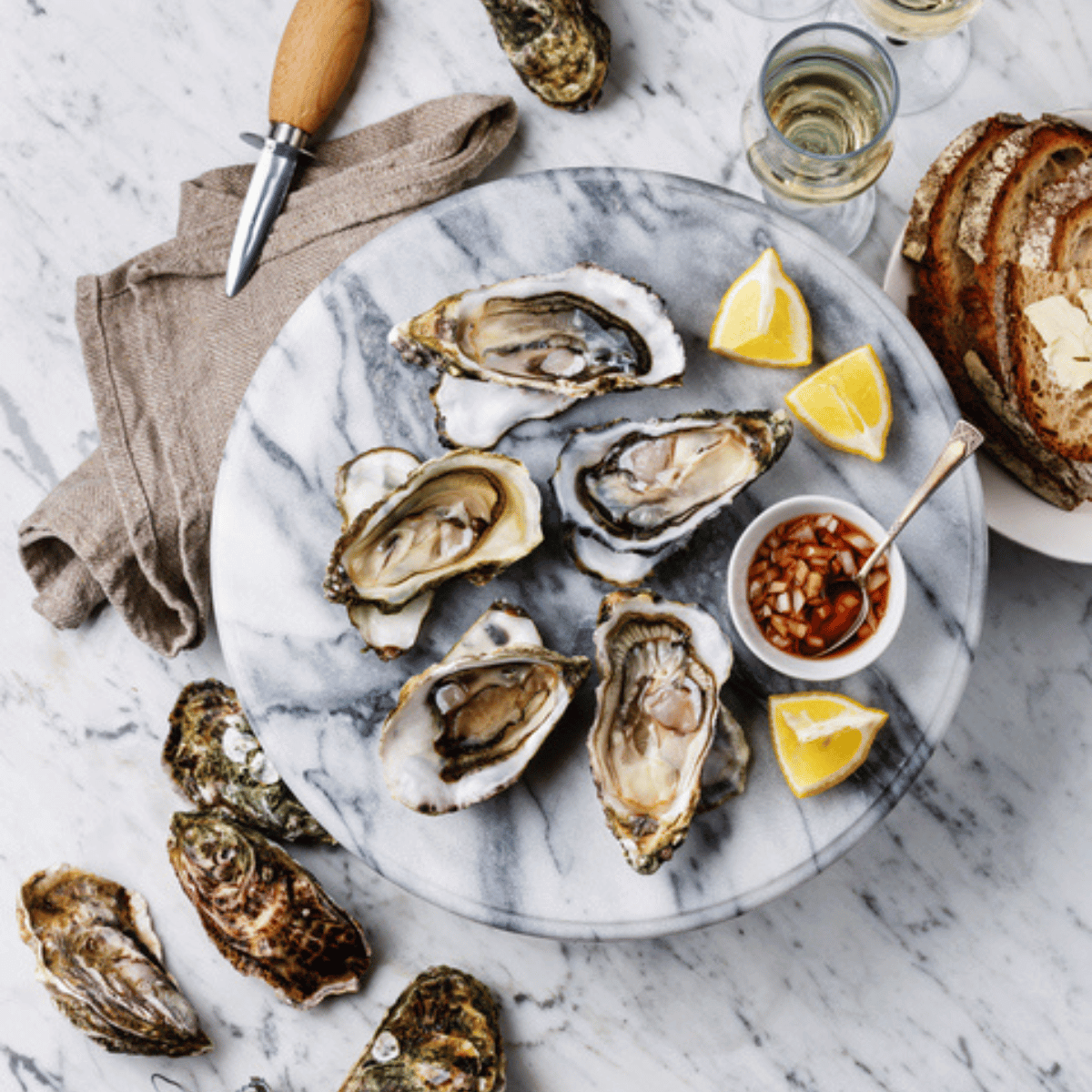 Oysters and candied citron